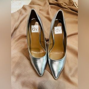 DV silver heels
